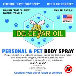 DG Personal and Pet Cedar Oil Pest Control Spray 16 ounce